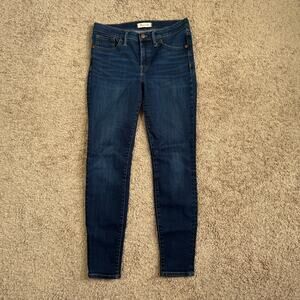 Madewell Women's 9" Mid Rise Skinny Jeans Sz 29 Style #F8990 Dark Blue Wash